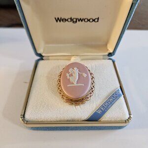 Pink Wedgewood Brooch